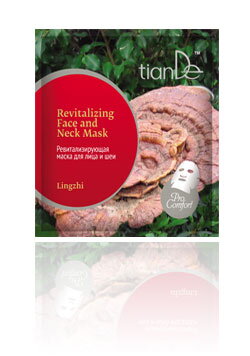 Revitalizujúca maska na tvár a krk "Ling Zhi", tianDe  1 ks 