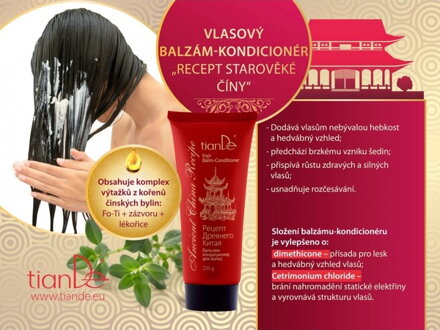  Vlasový balzam – kondicionér „ Recept starovekej Číny“