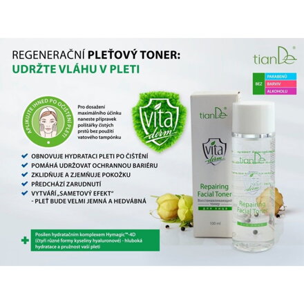 Omladzujúci regeneračný pleťový toner "Vita Derm", tianDe  100 ml