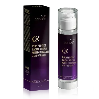Polypeptidový pleťový krém s kolagénom na vrásky, tianDe 50 ml