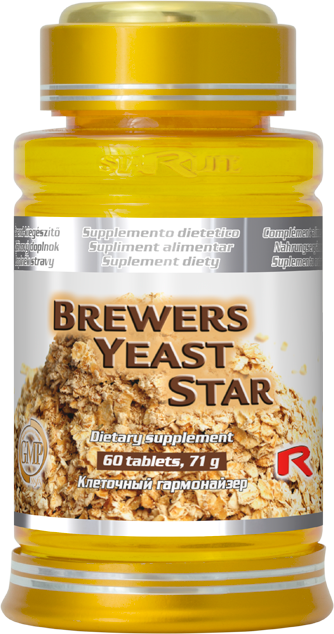 BREWERS YEAST STAR - pivovarské kvasnice pre blahodárny účinok v ľudskom organizme, Starlife 60 tabl BREWERS YEAST STAR - pivovarské kvasnice pre blahodárny účinok v ľudskom organizme, Starlife 60 tabl