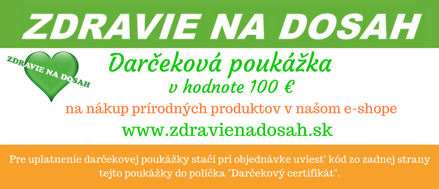 Darčeková poukážka v hodnote 100 €